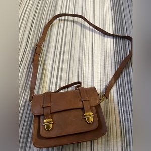 Brandy Melville faux leather bucket messenger bag